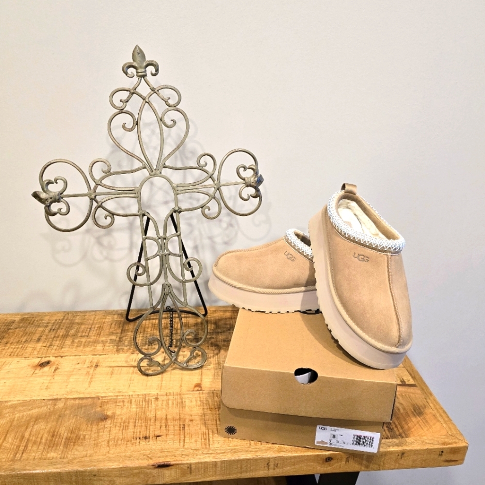Womens Tazz Platform Slipper-Sand